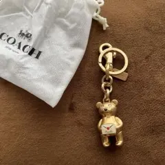 COACHコーチベアくまチャームキーホルダー 袋付き