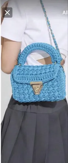 ショルダーバッグ　ブルー　新品　zara ミラウォーエンスナイデル好きにも