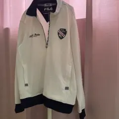FILA ハーフジップ スウェット ホワイト LLのサムネイル