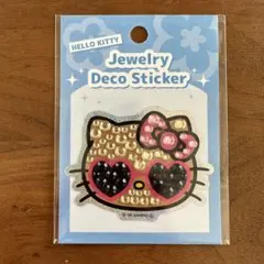 ハローキティ 日焼けキティ ジュエリーデコステッカー (サングラス フェイス)