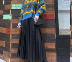 ニコアンド niko and… レザーライクプリーツスカート