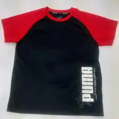 PUMA Tシャツ 半袖 キッズ スポーツ サッカーシャツ 黒/赤 160cm