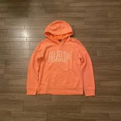 B*h様 00s oldgap 激レアカラー パーカー 蛍光オレンジ ロゴ 短丈