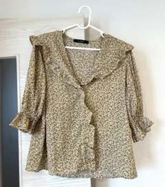 ♡小花柄フリルセーラーブラウス♡