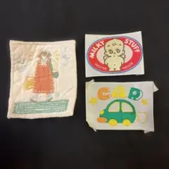 昭和レトロ　タグ・ワッペン　3点セット