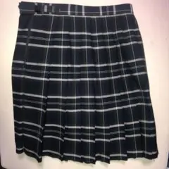 CONOMi ネイビー チェック プリーツスカート