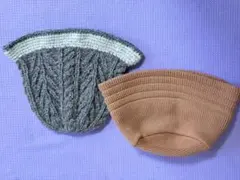 GU ケーブル編みとリブ編み帽子のサムネイル