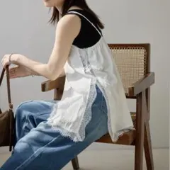 Discort Noka サイドレースキャミチュニック　オフホワイトのサムネイル