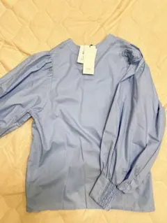 titivate 2WAYライトブルー長袖ブラウス