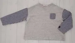 pual ce cin ピュアルセシン コットン100%長袖ボーダー トップス