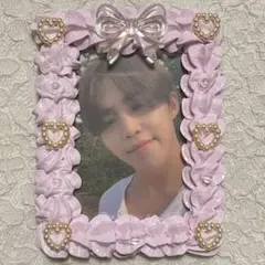 硬質ケース ホイップデコ トレカケース ハンドメイド ピンク パステル シンプル