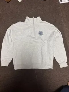 HUF グレー ハーフジップ トレーナー