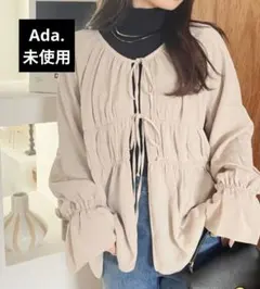 シャーリングキャンディースリーブチュニックブラウス　Ada.