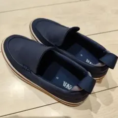 ZARA ネイビー スリッポンシューズ 21㎝