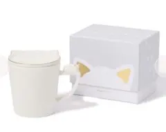 【新品未使用】Francfranc キャットフィギュアマグWH