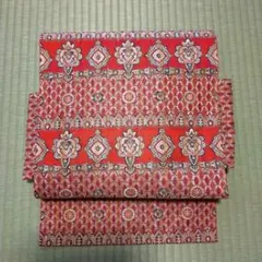 新品未使用品 幾何学模様 名古屋帯 幾何学模様 本場筑前博多織 八寸名古屋帯【中古】 | かわの屋