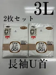 (最安値)GUNZE GQ-1 紳士肌着　長袖U首　3L 2枚セット