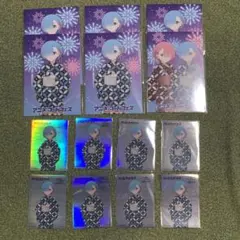 万博　フードフェス　リゼロ　ポストカード　ステッカー　特典　レム　ラム　識別③