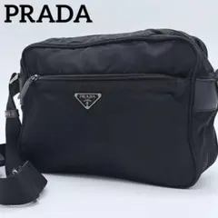 【現行近・極美品】プラダ ナイロン ショルダーバッグ ブラック 三角ロゴ 白タグのサムネイル
