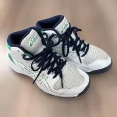 ASICS バスケットボールシューズ 子供用21.0cm ホワイト/グリーン