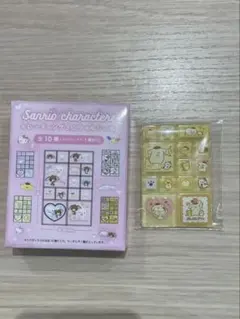 サンリオキャラクターズ　トレーディングミニタイルシール　ポムポムプリン