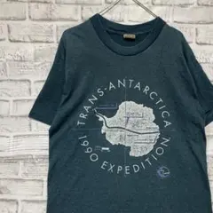 USA製90sヴィンテージTシャツ！シングルステッチ　ブルー半袖古着L 29