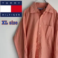メンズ　トップス　シャツ　TOMMY HILFIGER オレンジ　チェック