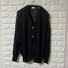 DRESKIP シアーニットカーディガン ブラック 透け感 サイズM 美品