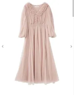 LILLIAN CARAT チュールフリルワンピース　ピンク