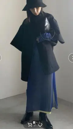 本日限定価価格　AMERI GATHER SHEER KNIT LONG TOP