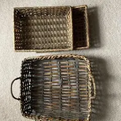 籐製バスケット3個セット