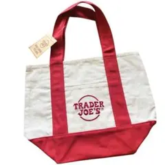 TRADER JOE'S トレーダージョーズ　ミニキャンバストートバッグ　赤
