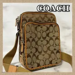 COACH コーチ ショルダーバッグ キャメル シグネチャー✨