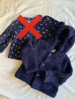 babyGapクマ耳紺フリースボアジャケット90cm