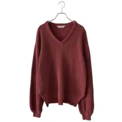 TORRAZZO DONNA Vネック ざっくり編み コットンニット(F)