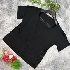 ✨theory✨サイズ2(M) ストライプデザイン 黒 半袖Tシャツのサムネイル