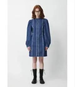 【美品】moussy CUT OFF FRILL DENIM ganni デニム