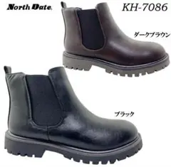North Date KH-7086 サイドゴア　ブーツ　ブラック