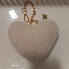 ハート型 キーホルダー ホワイト