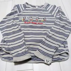 アプレレクール　ミッキーデザイン　ボーダー　長袖Tシャツ　140サイズ
