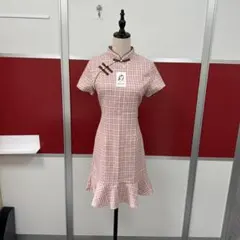 チェック柄チャイナドレス（ピンク系）のサムネイル