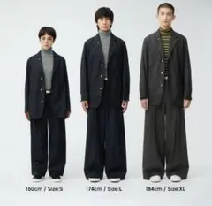 新品　beautiful people GU セットアップ　XLサイズ ネイビー