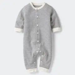 UNIQLO フライスカバーオール ネイビー 80