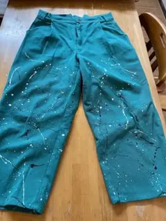 9090 Original グリーン　ペインターパンツ　L