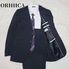 オリヒカ セットアップスーツ AB6 L ストライプ ブラック ビジネス