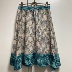 OZ CREATION オズクリエーション ドクロ花柄スカート