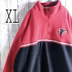 【NFL】 フリース XL 赤黒 リーボック アトランタ・ファルコンズ アメフト