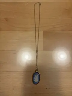 【ウェッジウッド】青カメオスタイルネックレス