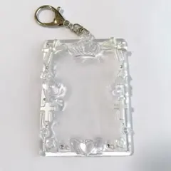 【No.227】トレカケースデコ レジンデコキーホルダー 推し活 クリア 訳あり