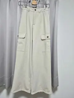 専用！！GU カーゴワイドパンツ ナチュラル レディースXSサイズ